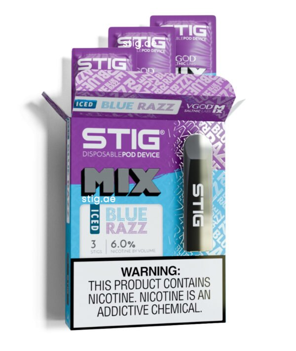 Stig Iced Blue Razz Disposable Pod Device in Dubai, UAE
