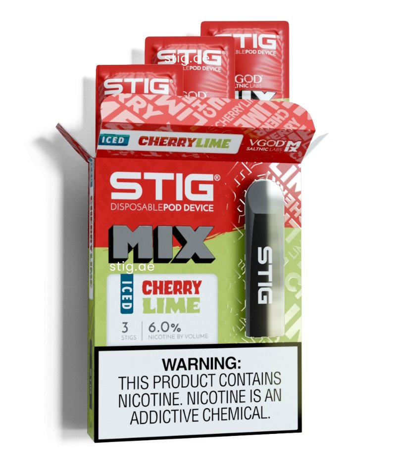 Stig Iced Cherry Lime Disposable Pod Device 1 Stig Iced Cherry Lime Disposable Pod Device in Dubai, UAE